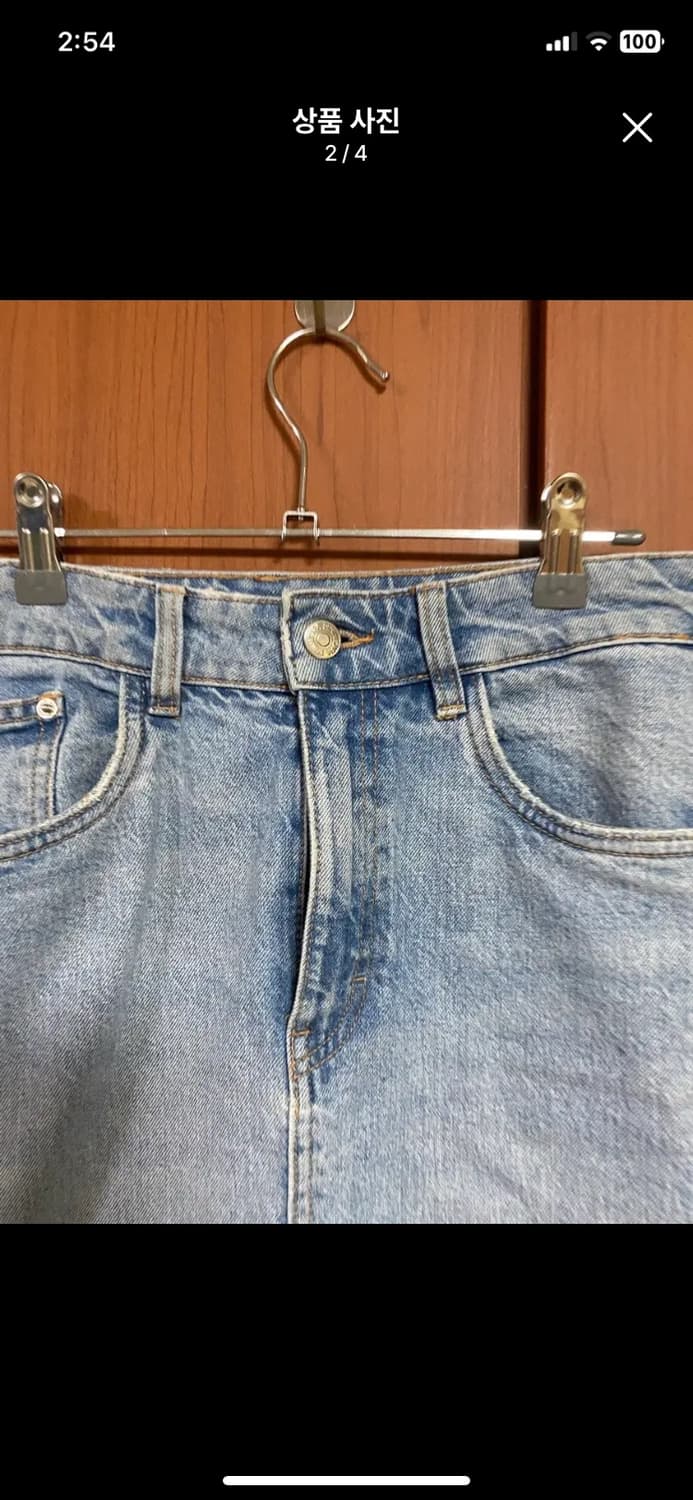 [ZARA] 자라 데님 연청 미디 스커트 28사이즈 상품이미지2