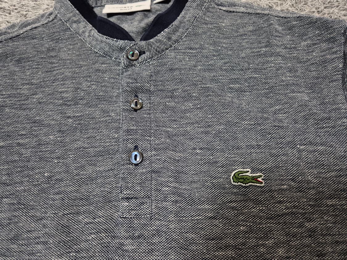 라코스테 남성 헨리넥 폴로 셔츠 슬림핏 100 상품이미지3