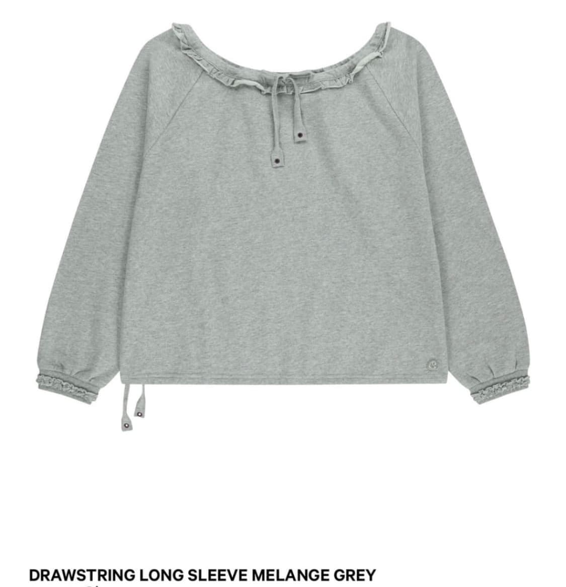 코이세이오 드로우스트링 롱슬리브 멜란지그레이 상품이미지1