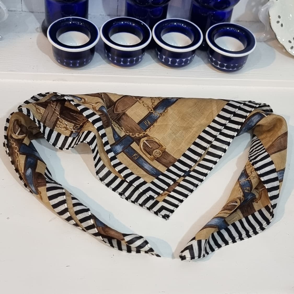 펜디(FENDI) 벨트 체인 패턴 손수건/쁘띠 스카프 상품이미지6