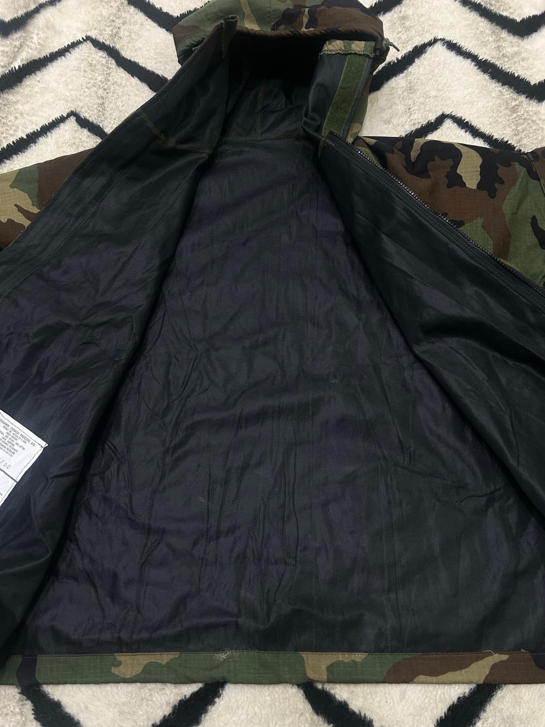 [실측XL]U.S Army 케미칼 립스탑 우드랜드 후드자켓 상품이미지5