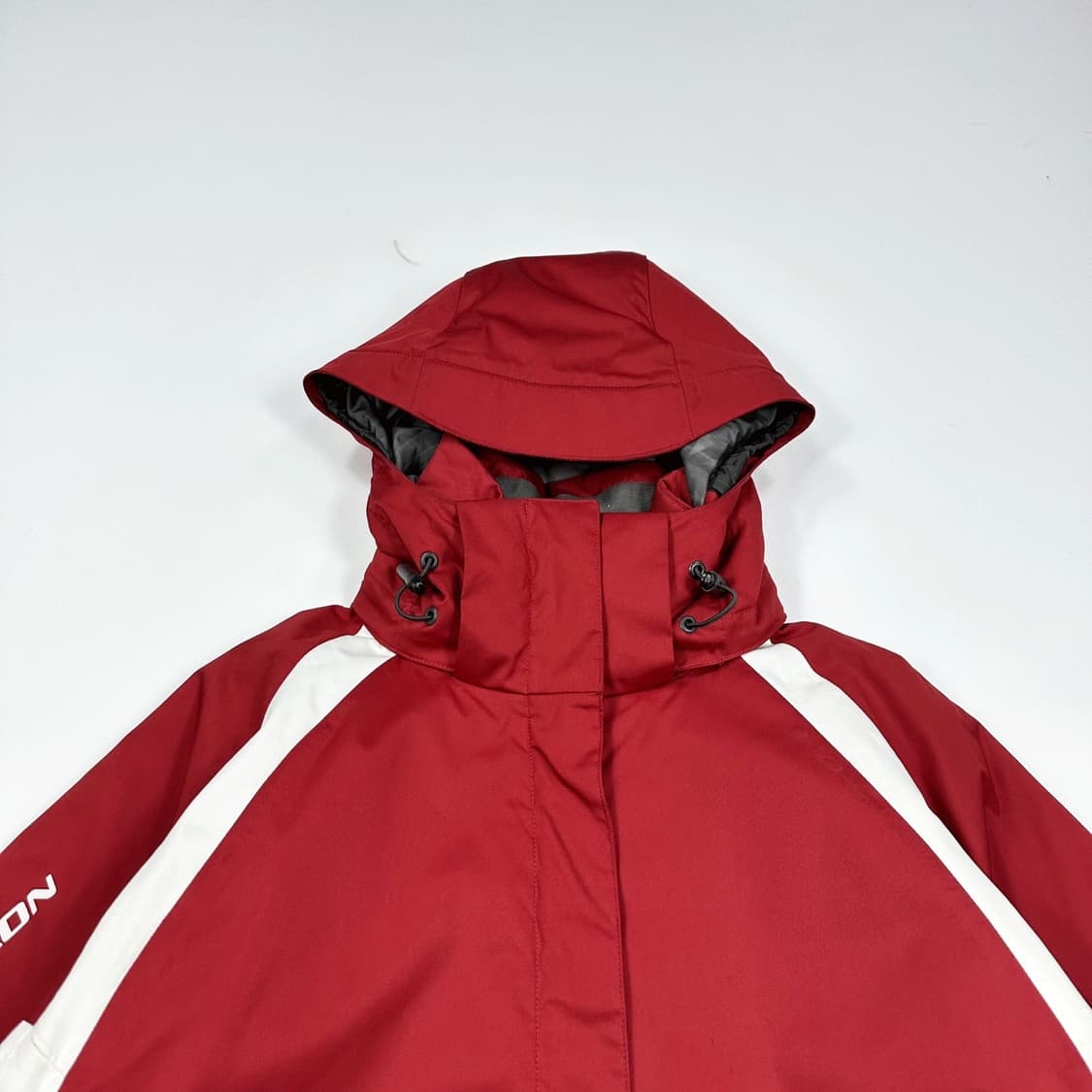 살로몬 레트로 풀오버 레드 투웨이 바람막이 점퍼 (M) 상품이미지1