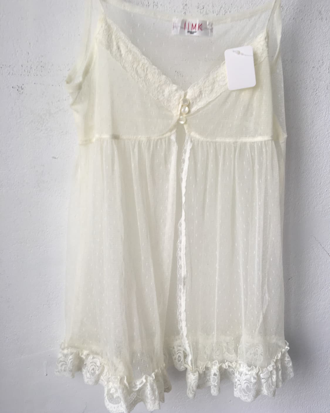 Dot pattern see through sleeveless 상품이미지2