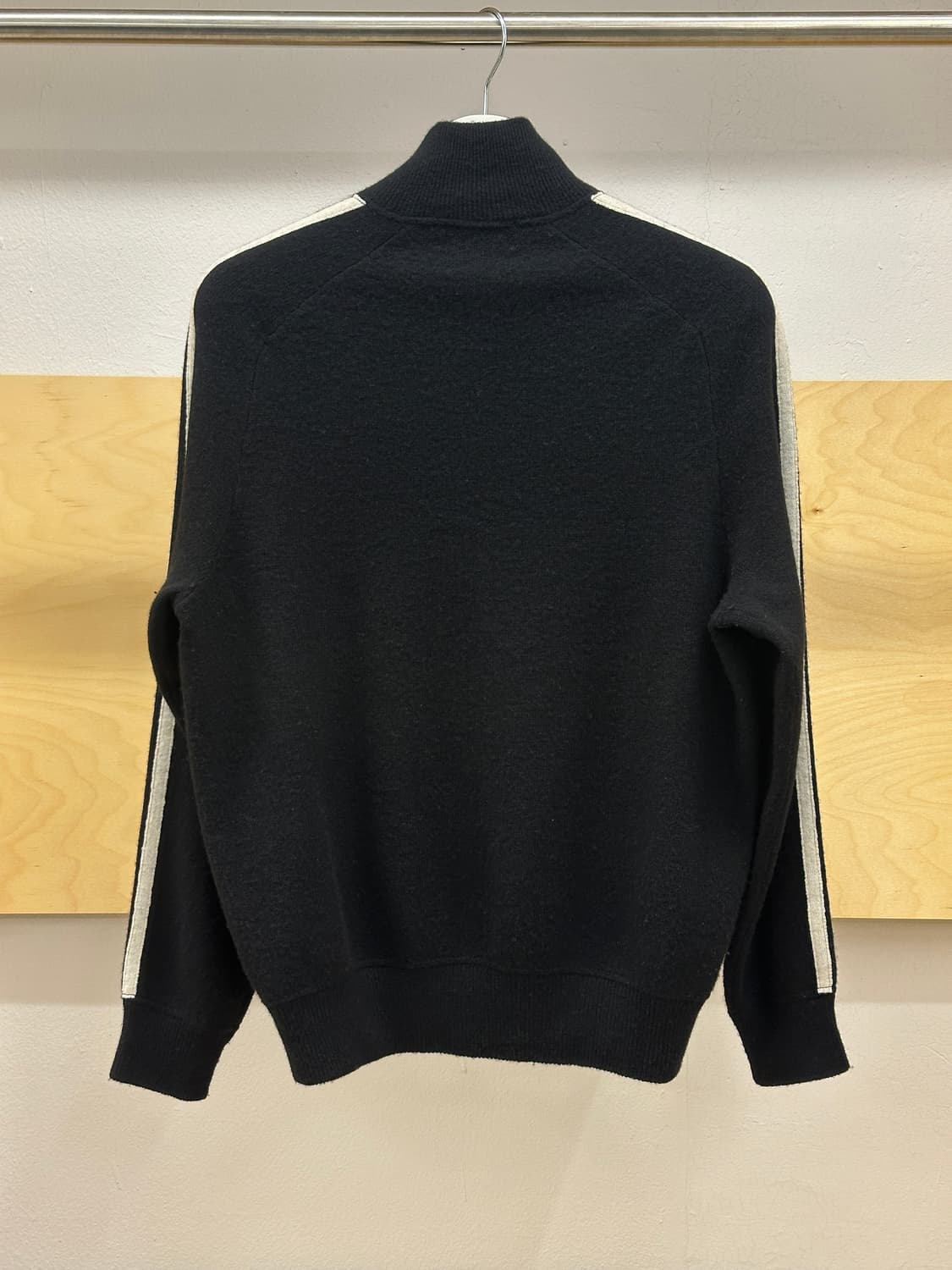 [M] 폴로 랄프 로렌 스트라이프 하프집 니트 블랙 상품이미지2