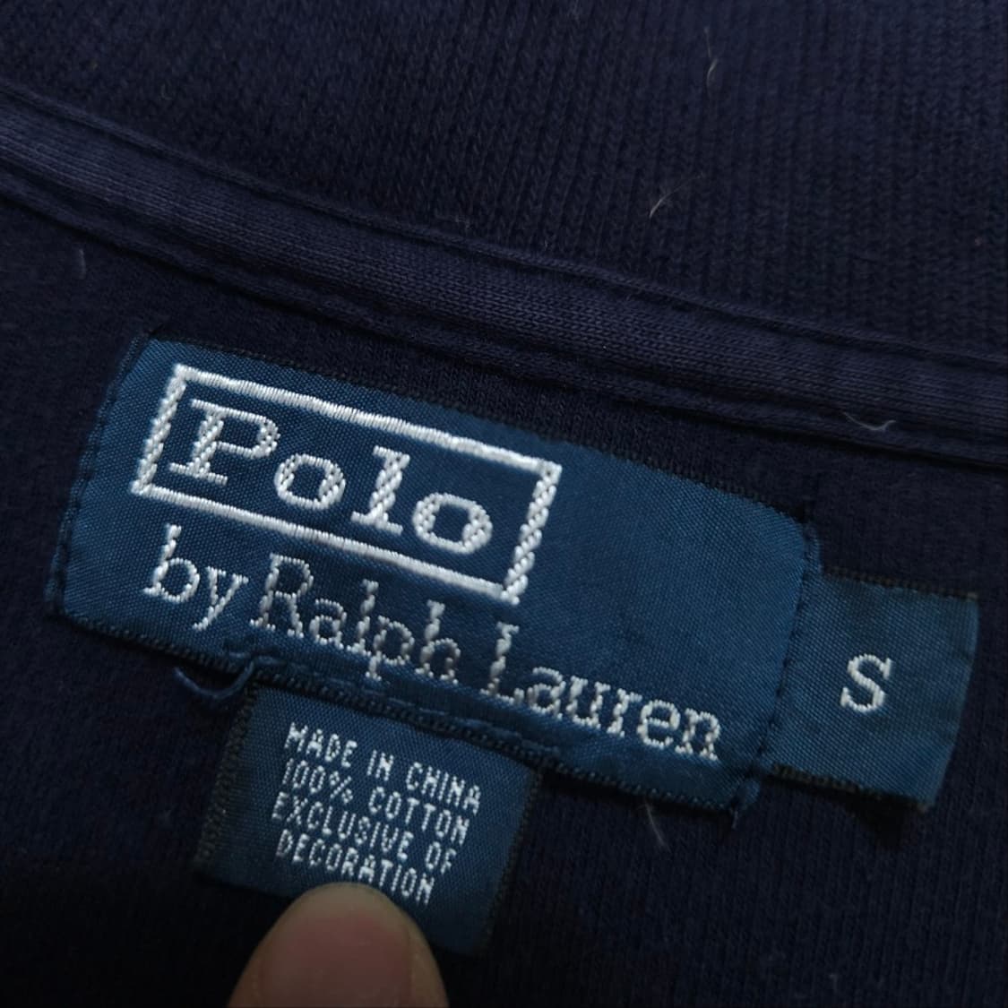 폴로 랄프 로렌 반집업 니트 S 네이비 상품이미지4