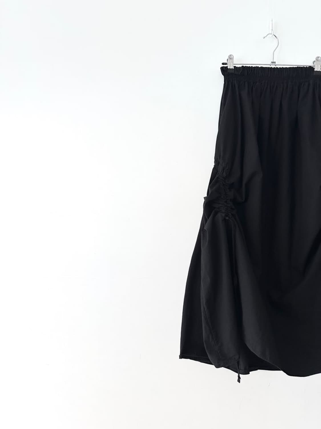 Shrring variation pumpkin skirt / black 상품이미지2