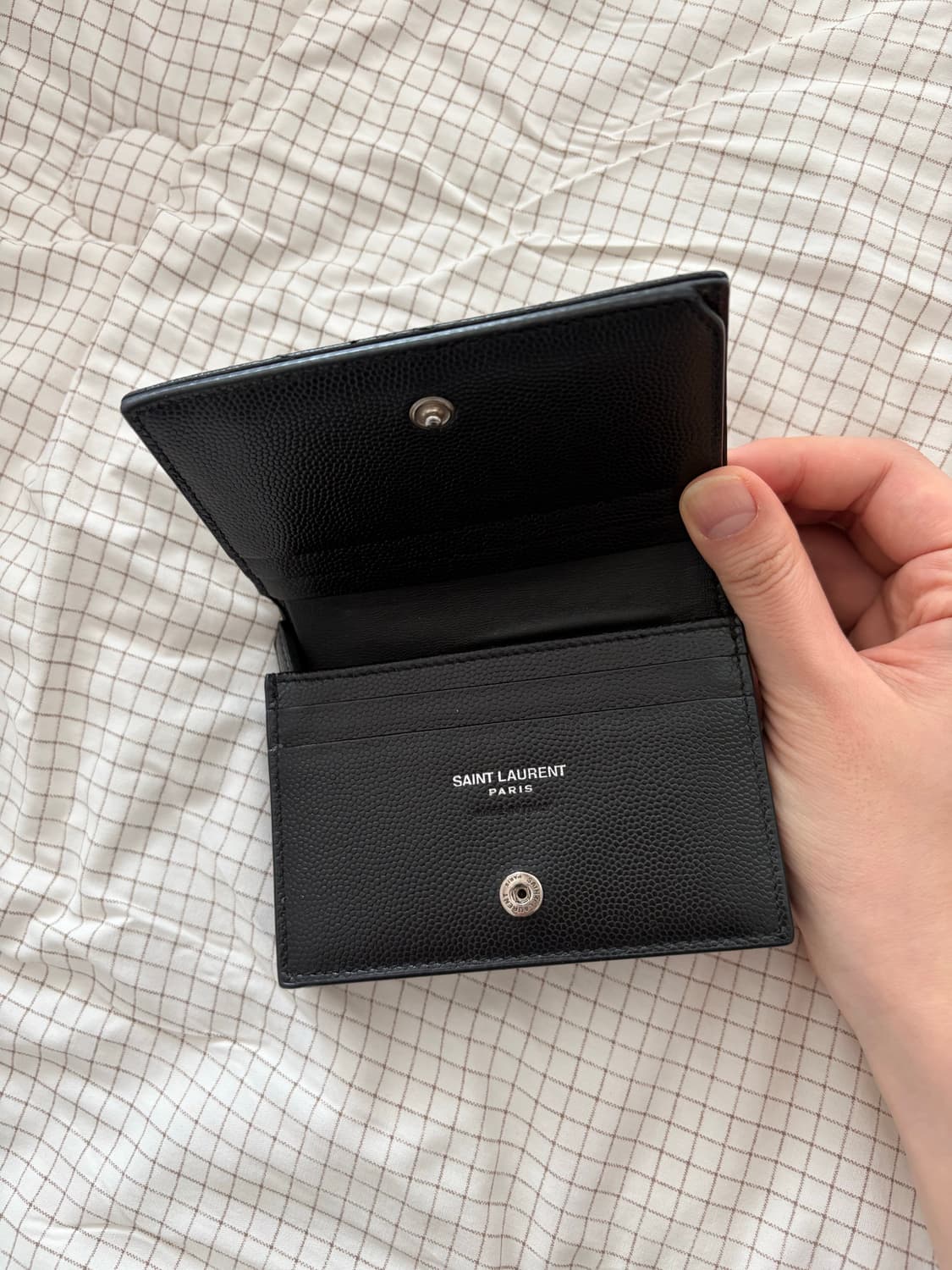 입생로랑 모노그램 은장 반지갑 상품이미지3