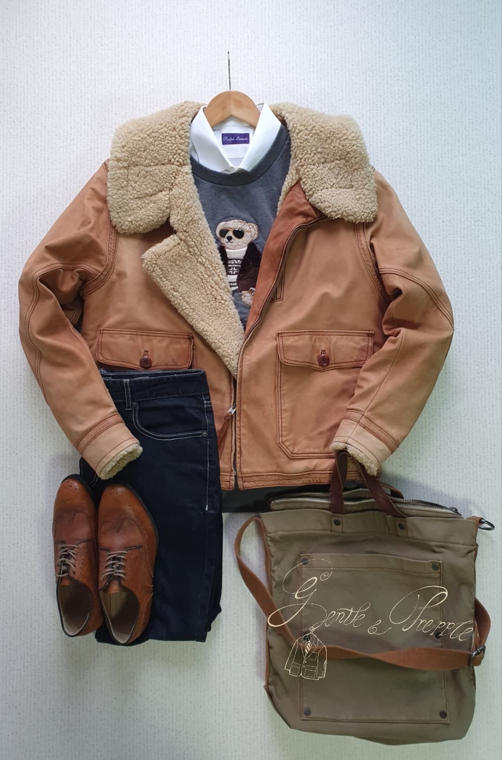 폴로랄프로렌 에비에이터 시어링 가죽자켓 상품이미지2