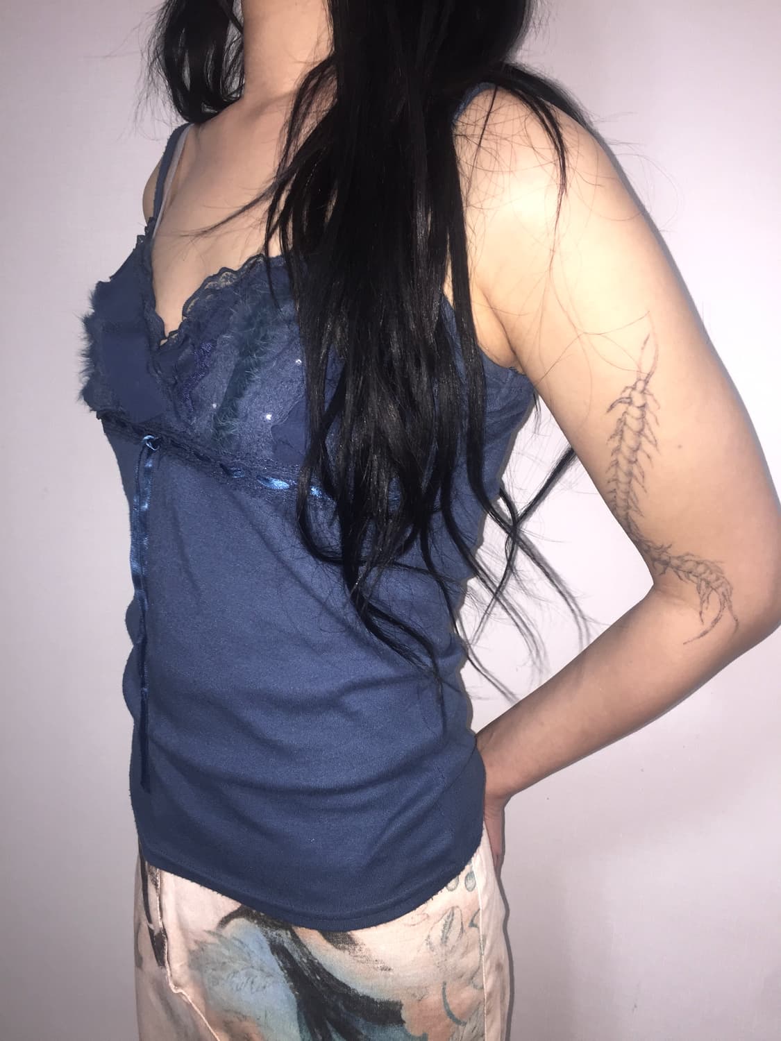 빈티지 디테일 슬리브리스 상품이미지1