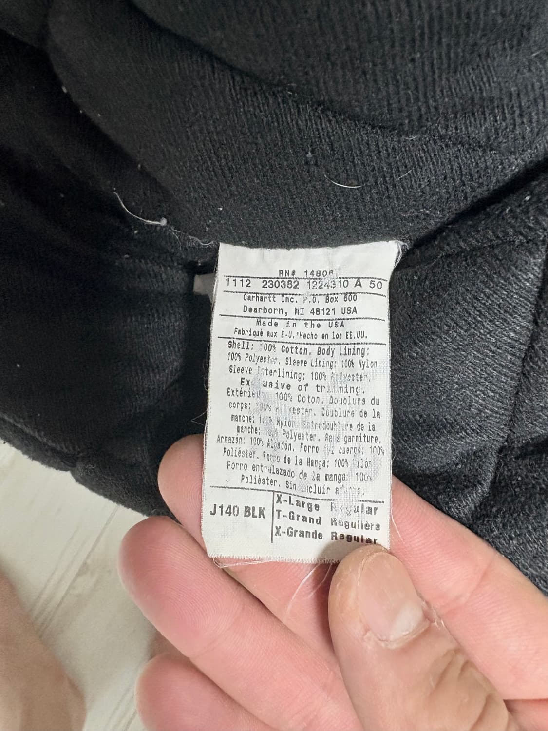 칼하트 액티브 자켓 블랙 XL 빈티지 상품이미지6