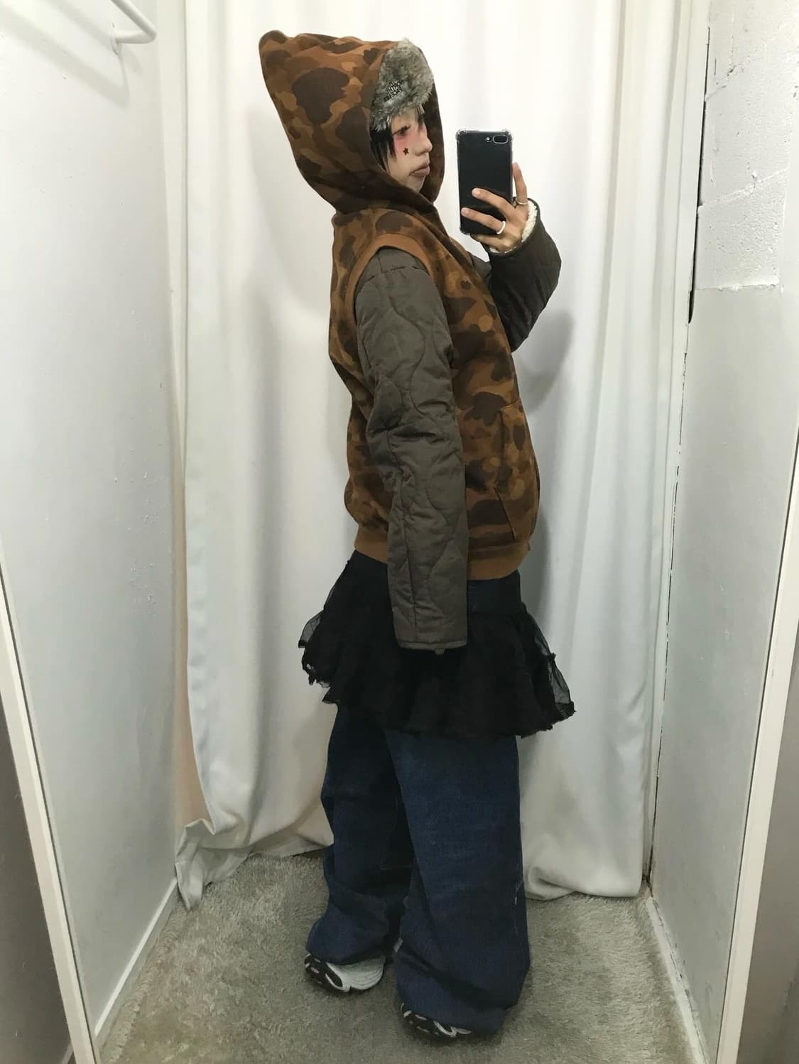 Bape Brown Camouflage Hood Vest 상품이미지4