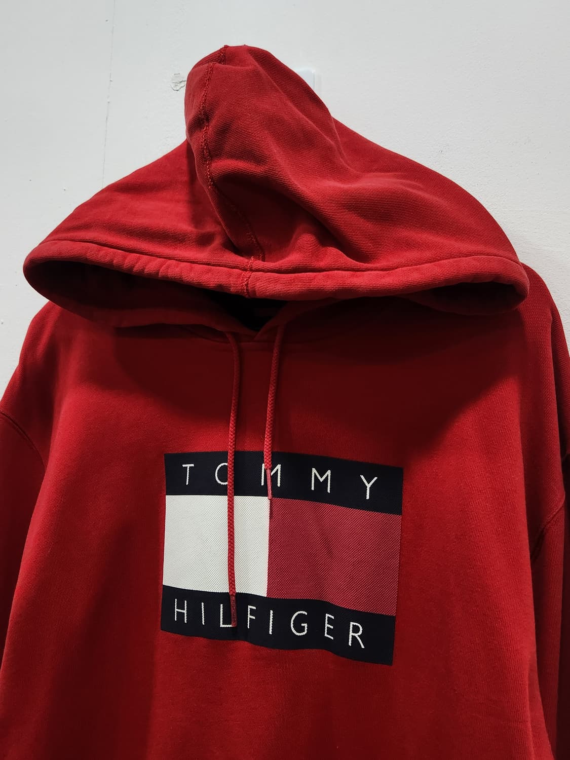 타미힐피거 레드 빅로고 후드티 L 상품이미지2