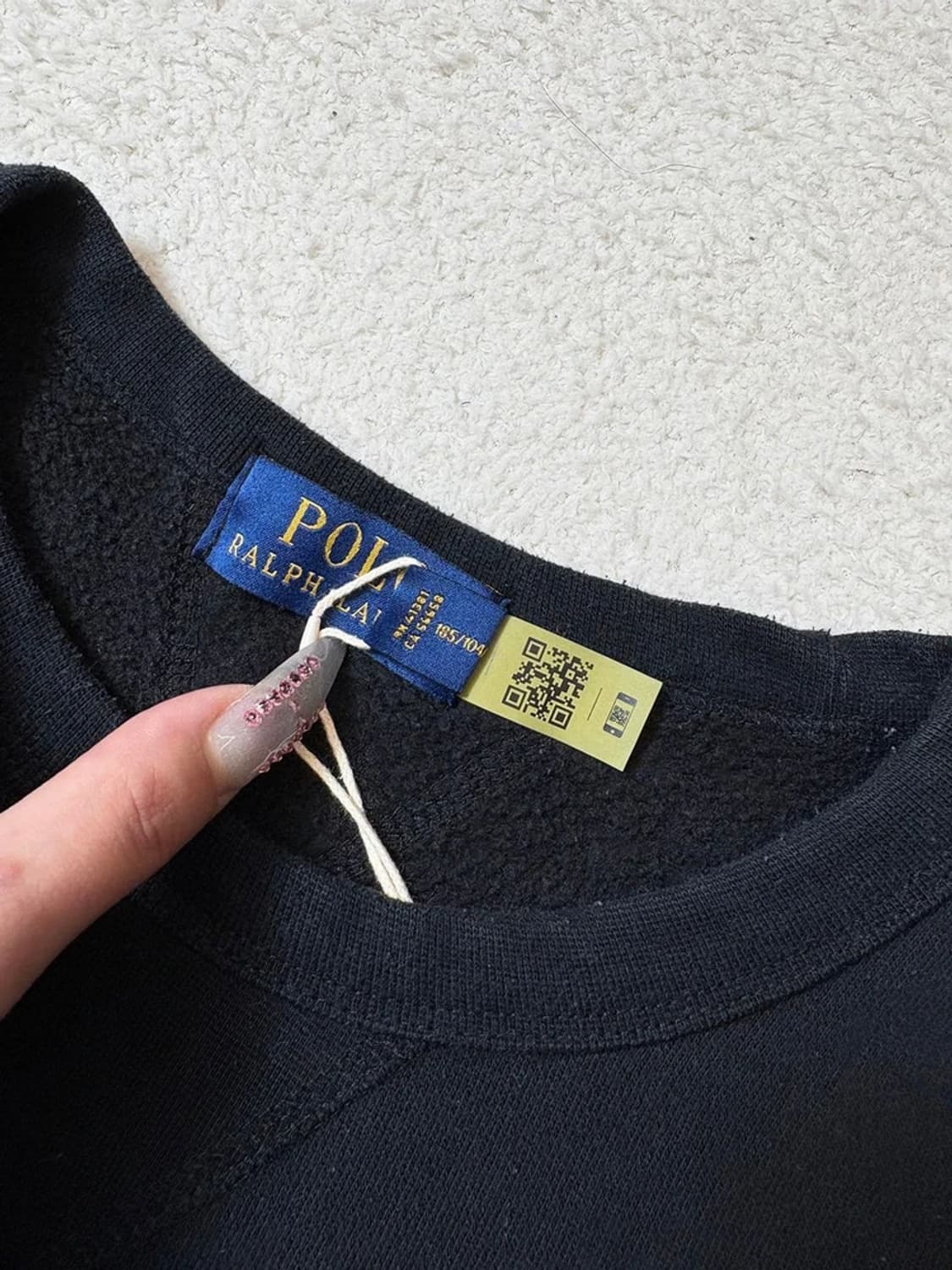 폴로 랄프로렌 로고 큐알 크루넥 맨투맨 PN6467 상품이미지4