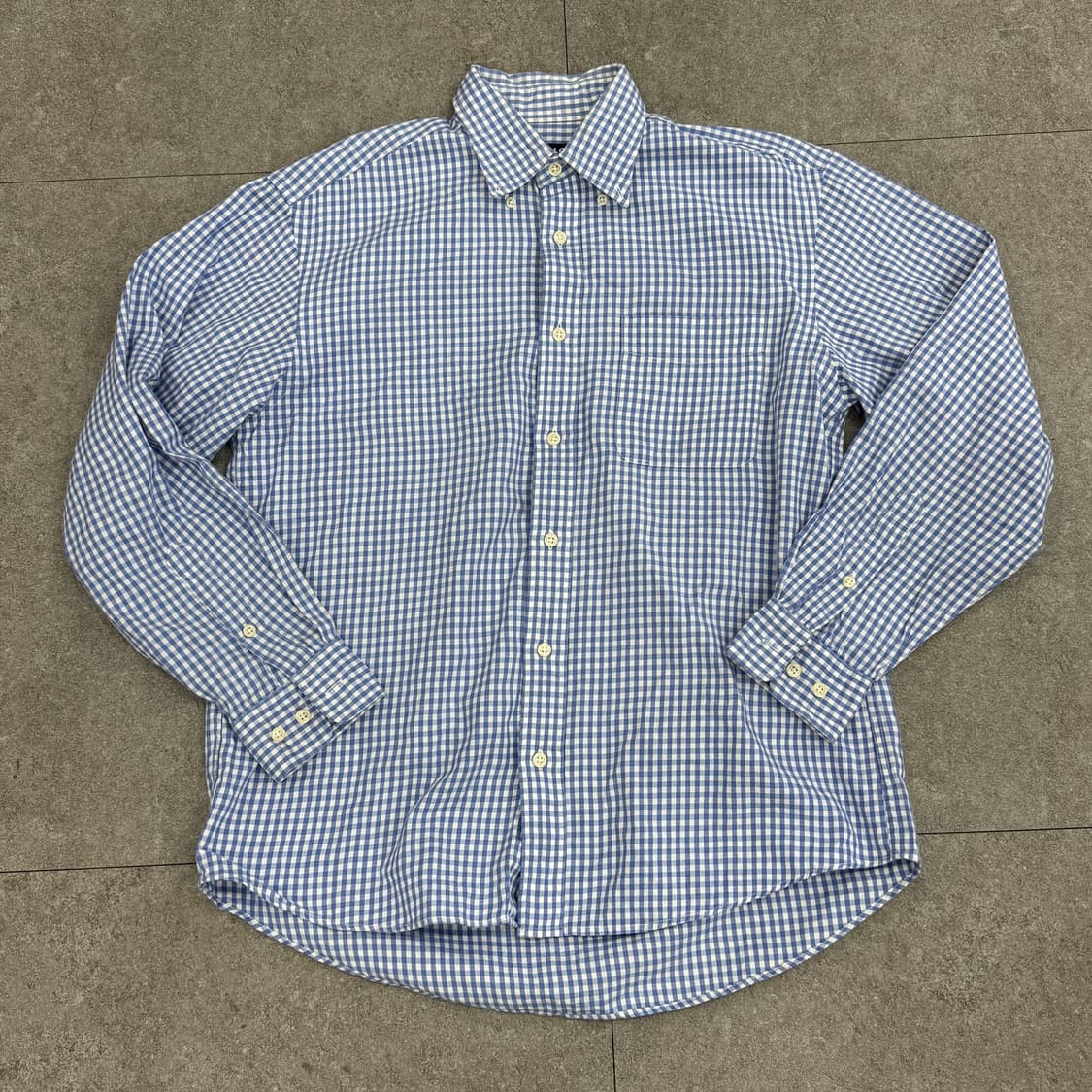 유니클로 블루 체크셔츠 상품이미지3