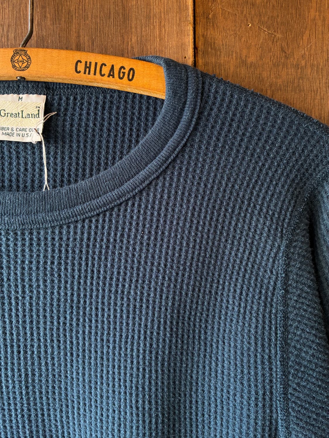 80~90’s Vintage  Waffle Thermal Tee 상품이미지4