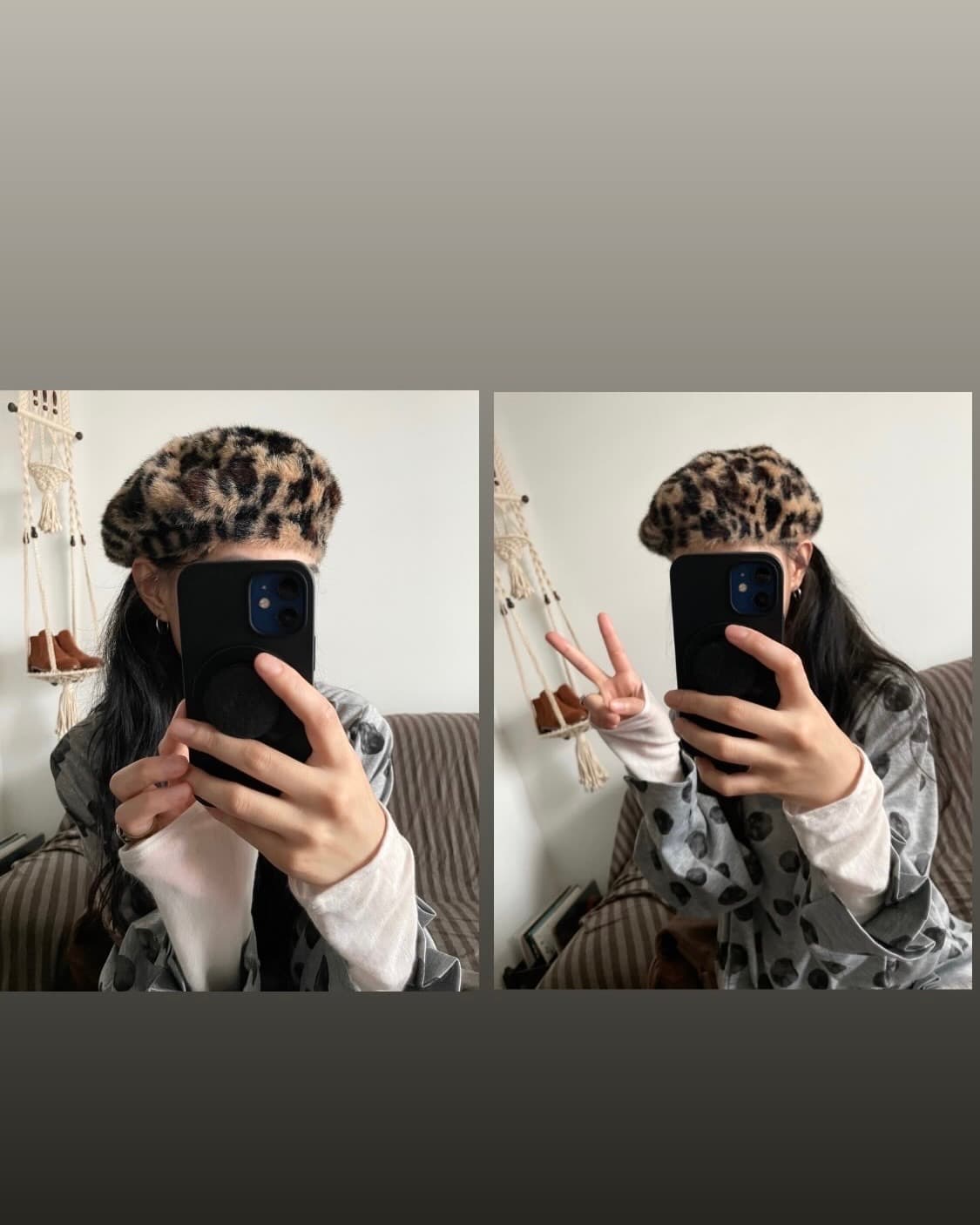 leopard beret 상품이미지4