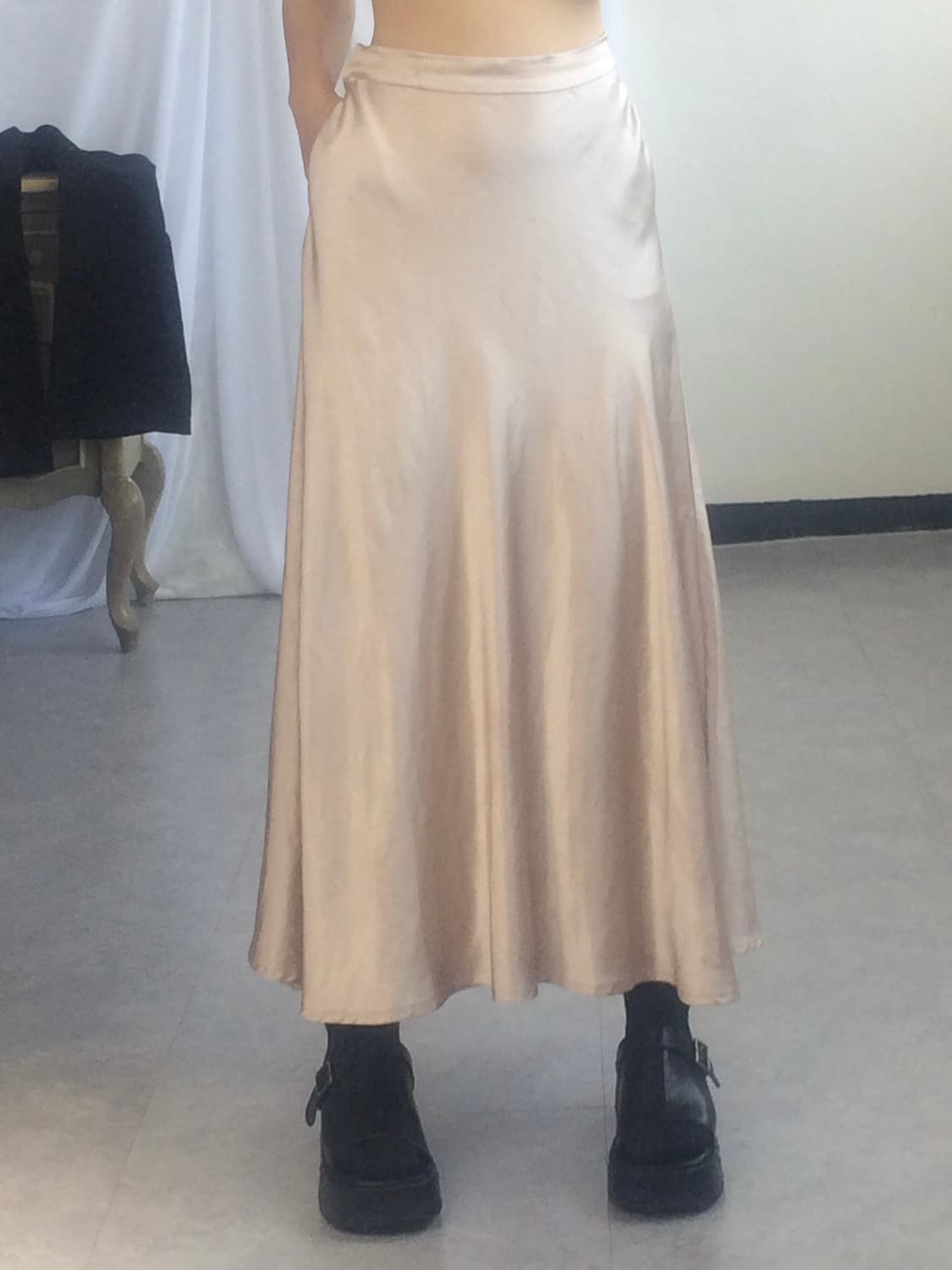 Glossy long skirt 상품이미지9