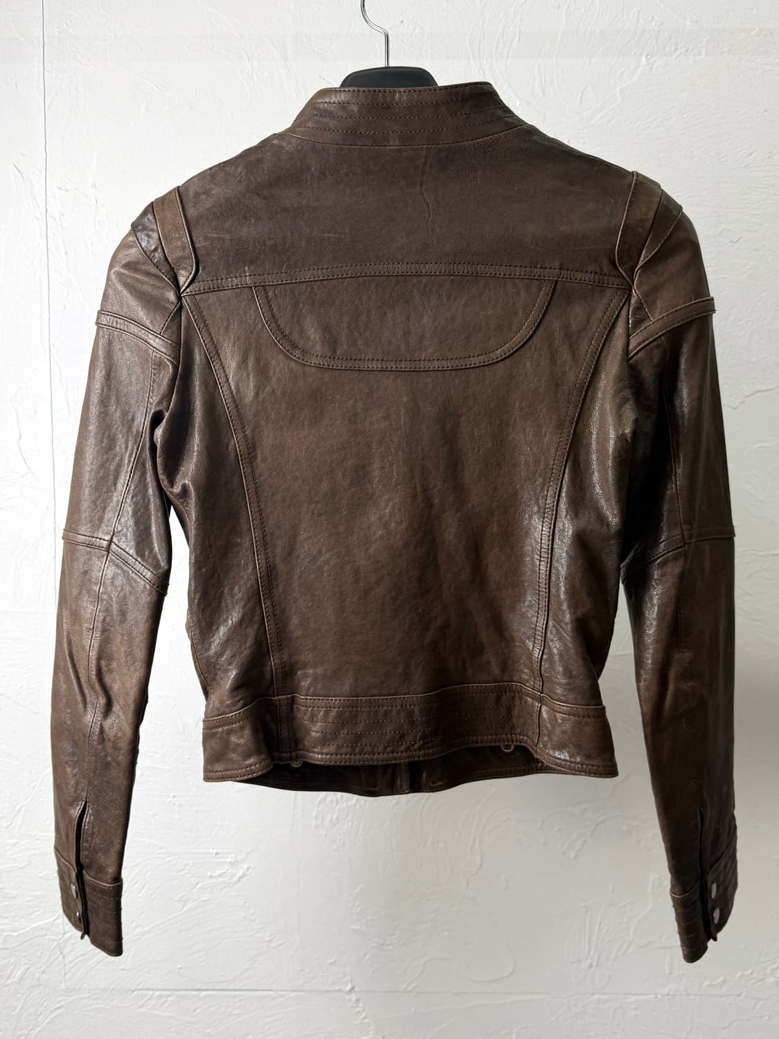 빈티지 쉽스킨 오프셋 레더 자켓 상품이미지6