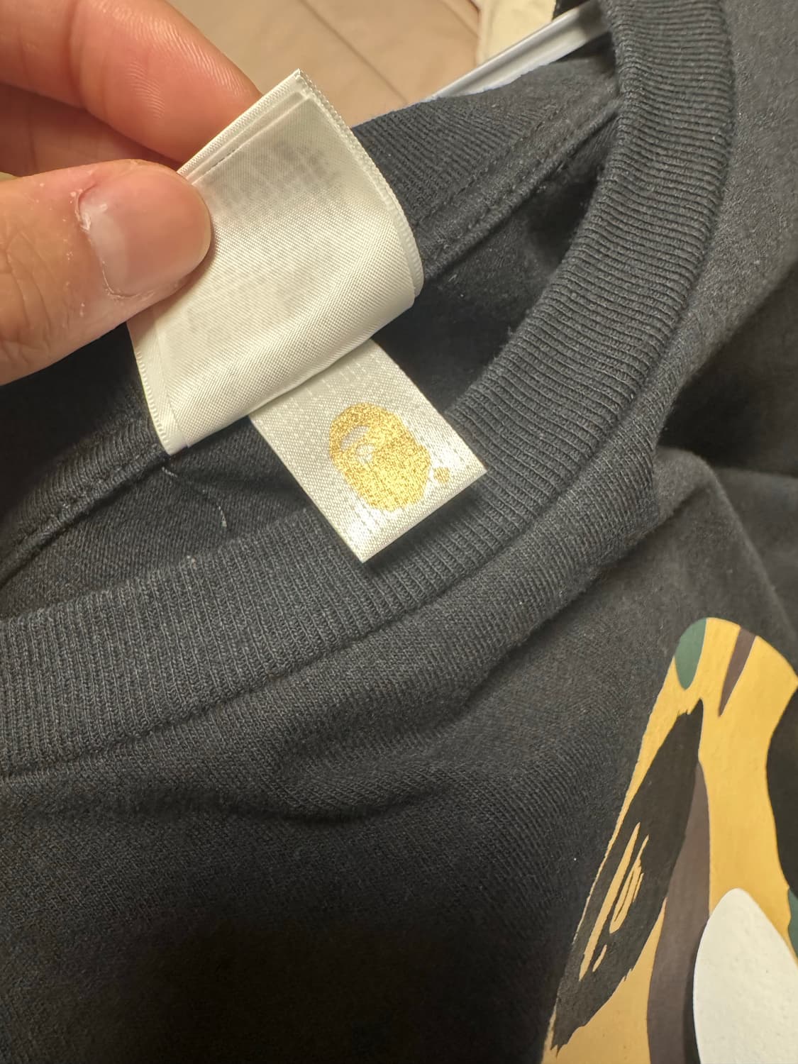 베이프 카모 빅사루 반팔 블랙  xl 상품이미지6