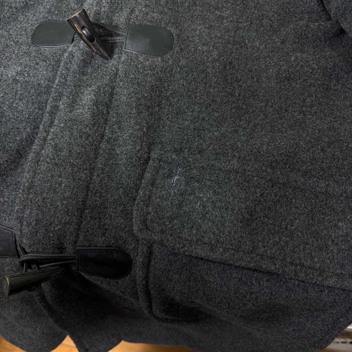 90-95 빈폴 차콜 엘보우패치 떡볶이 더플코트 상품이미지3