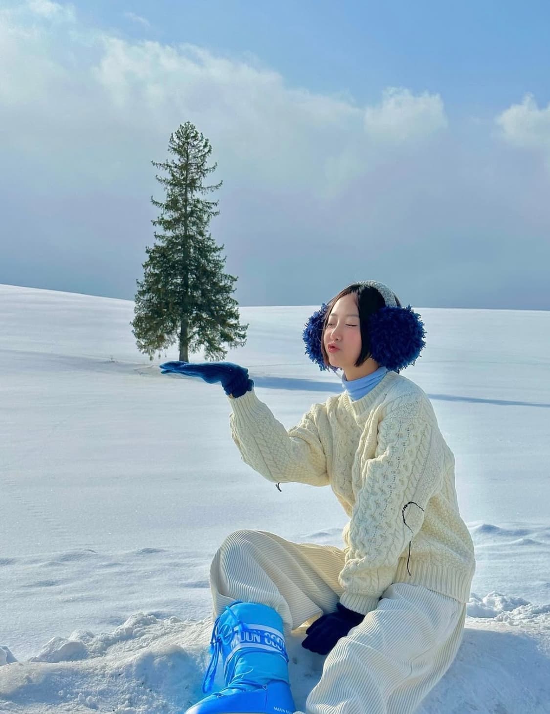 문부츠 스카이블루 35-38사이즈 상품이미지3