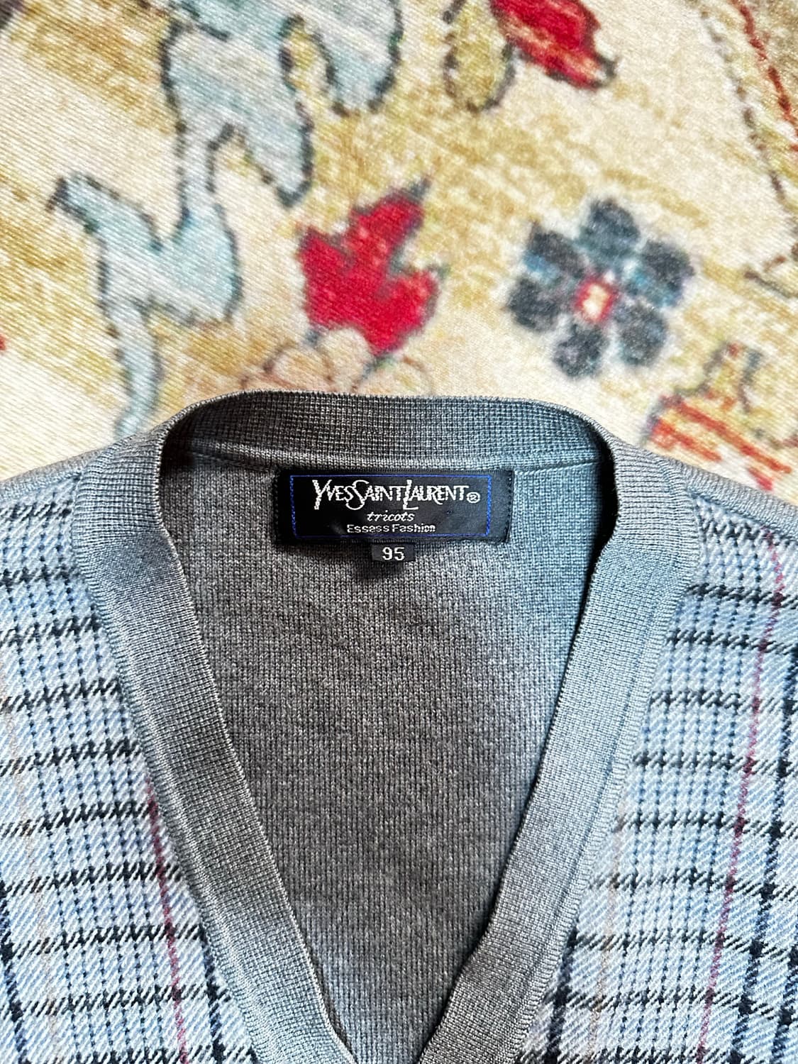 입생로랑 체크 니트 조끼 95 상품이미지2