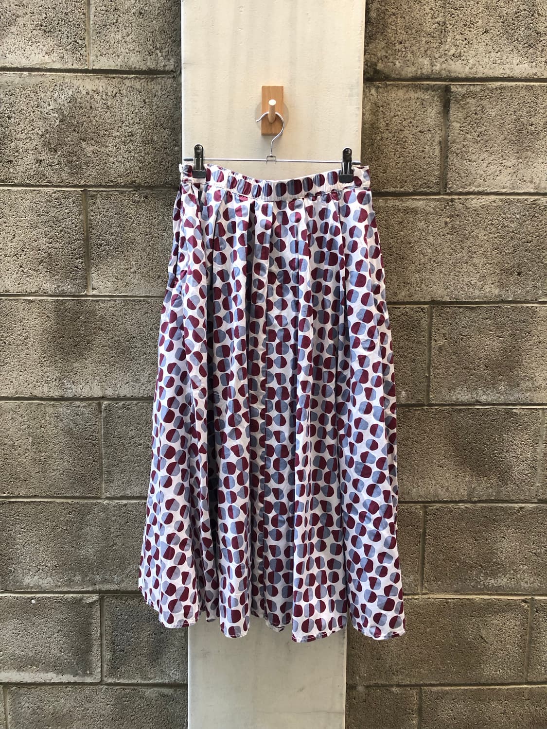 Podo wine dot flare skirt 상품이미지3
