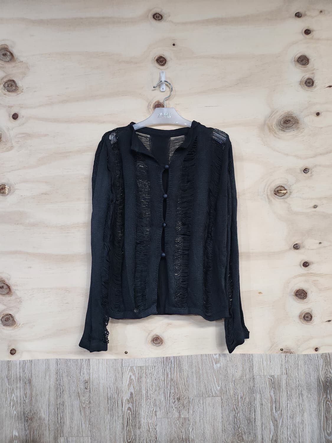 521) 여성 데미지 니트 가디건 상품이미지1