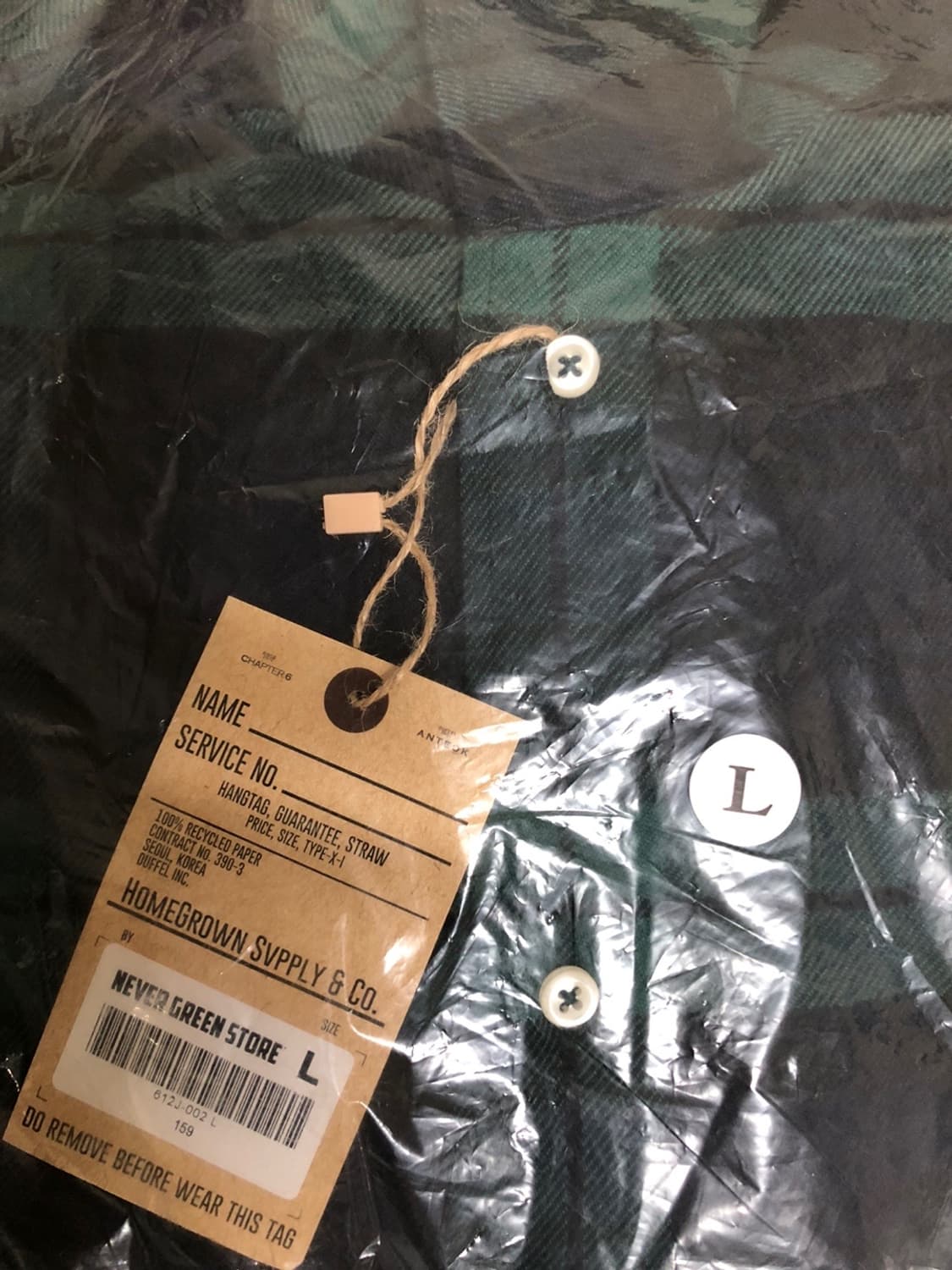 HGS 홈그로운서플라이 612J-002 [TRIHS-J] 블랙와치 L 상품이미지5