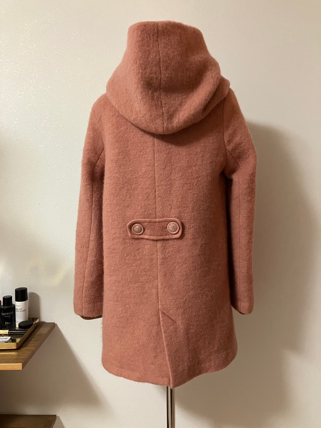 핑크색 더블 버튼 후드 코트 일본빈티지 모리걸 하구미 히메갸루 상품이미지3