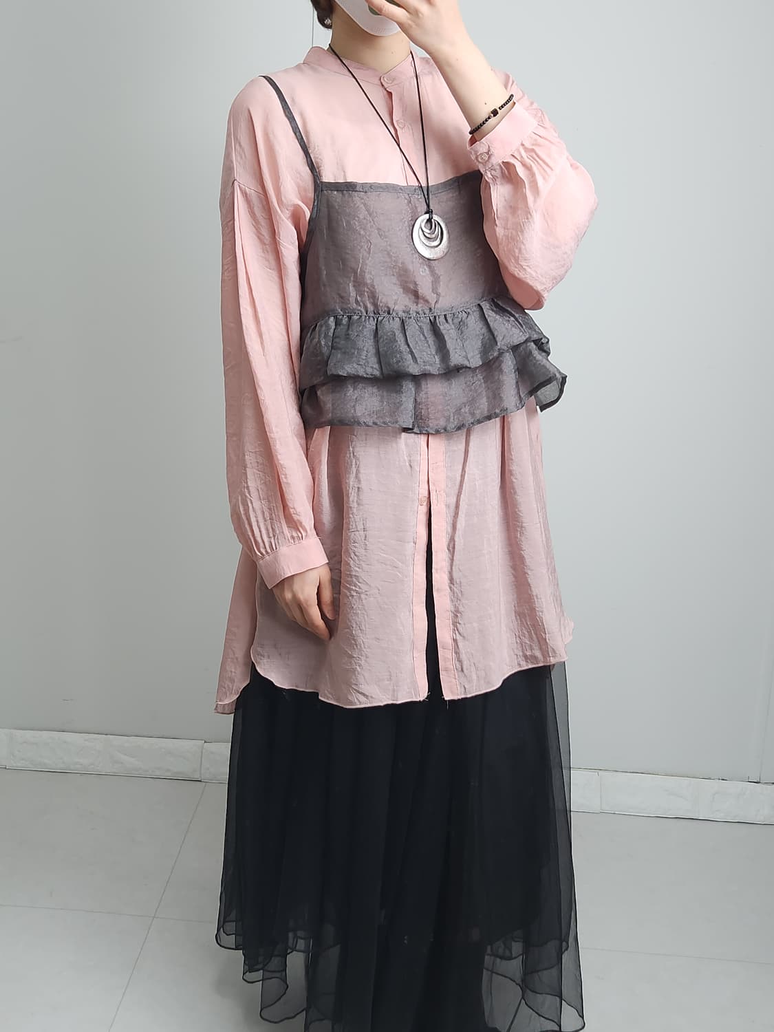 백트임 롱 블라우스 상품이미지3