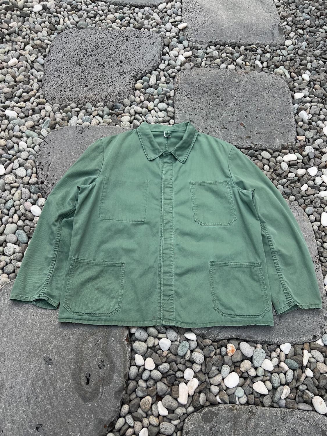 OLD VINTAGE FRENCH GREEN 빈티지프렌치워크자켓 상품이미지1