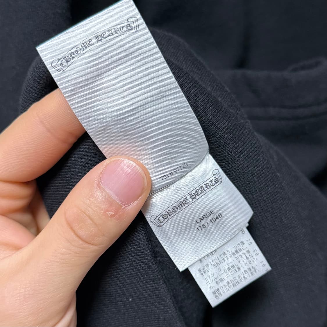 [S+급/L] 크롬하츠 홀스슈 플로랄 후드티 블랙 상품이미지7