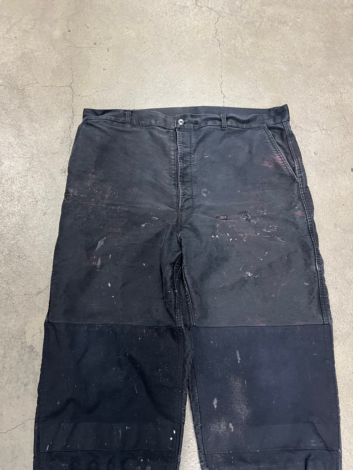 OLD EURO BLACK MOLESKIN 빈티지블랙몰스킨워크팬츠 상품이미지4