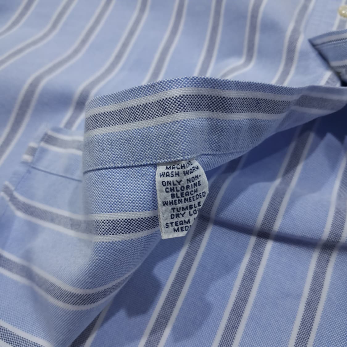 CL520 2XL 폴로 90s 홍콩판 올드스쿨 스트라이프 블루 셔츠 남 상품이미지5
