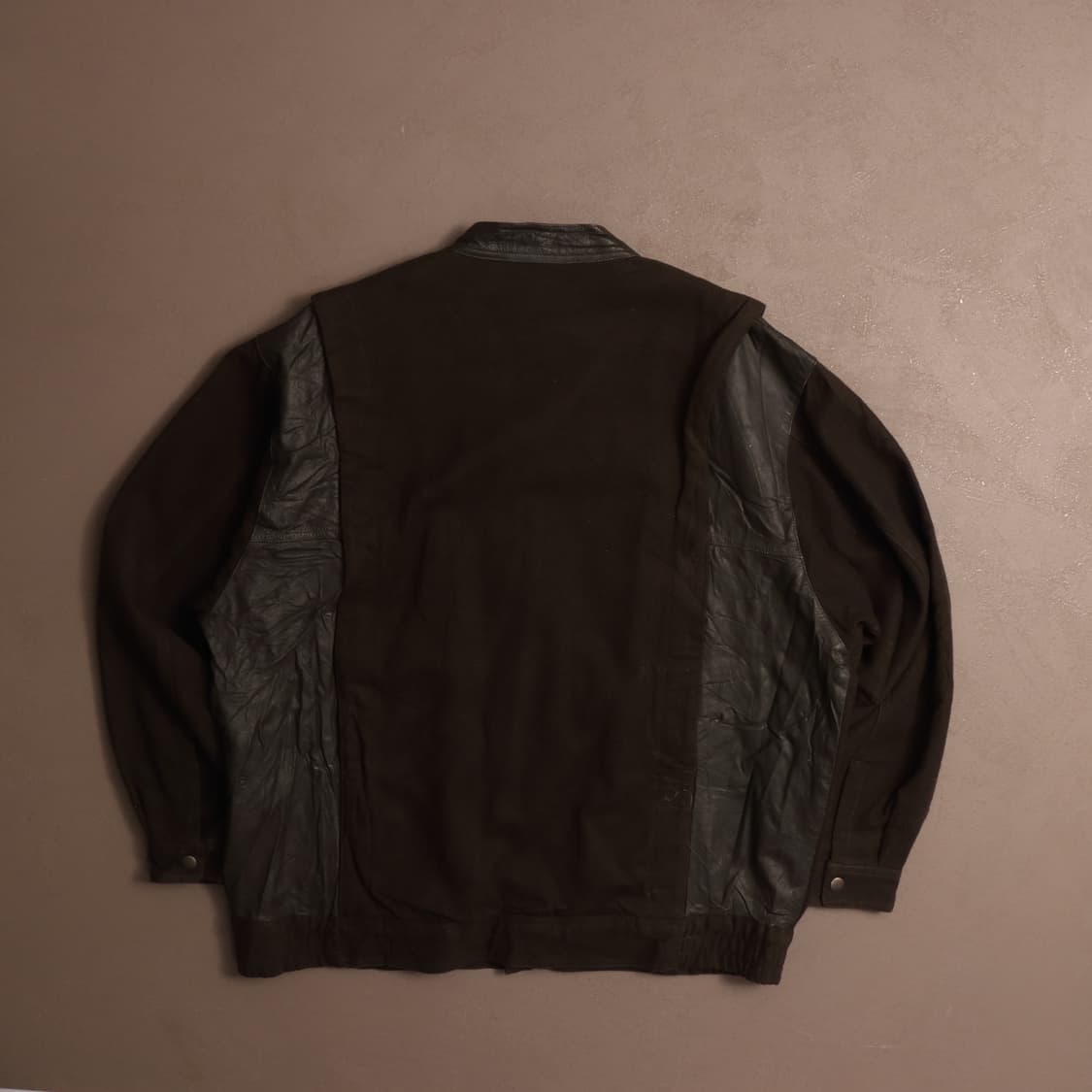 일본빈티지 울 레더 봄버 블루종 자켓 A1497 상품이미지7