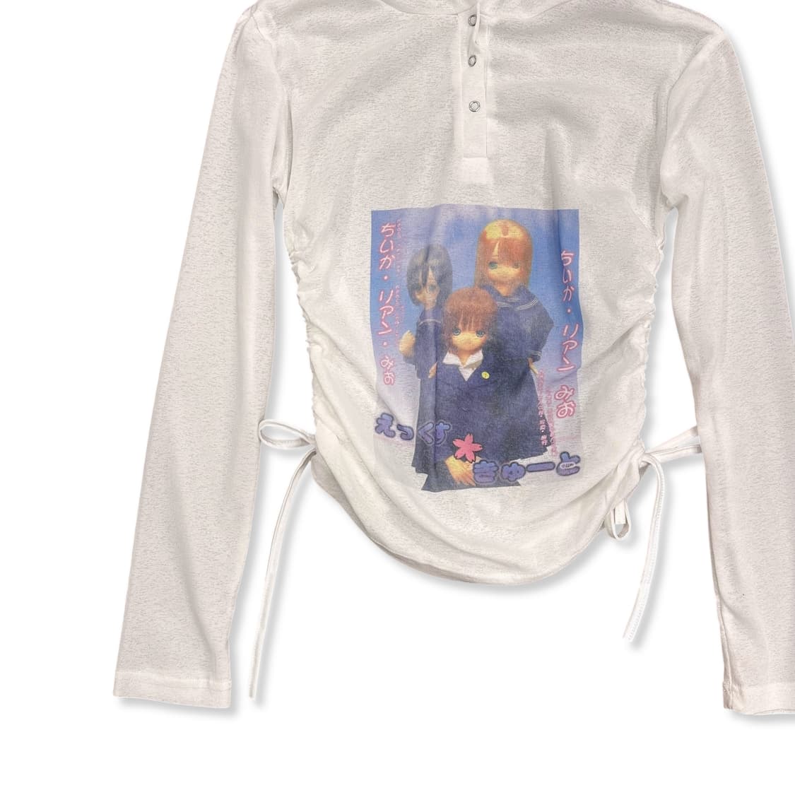 Japanese Character See Through Hood Top  상품이미지3