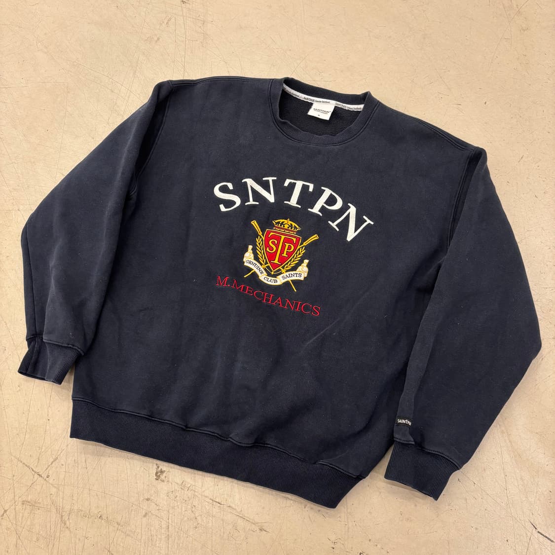 세인트페인 네이비 빅로고 맨투맨 상품이미지1