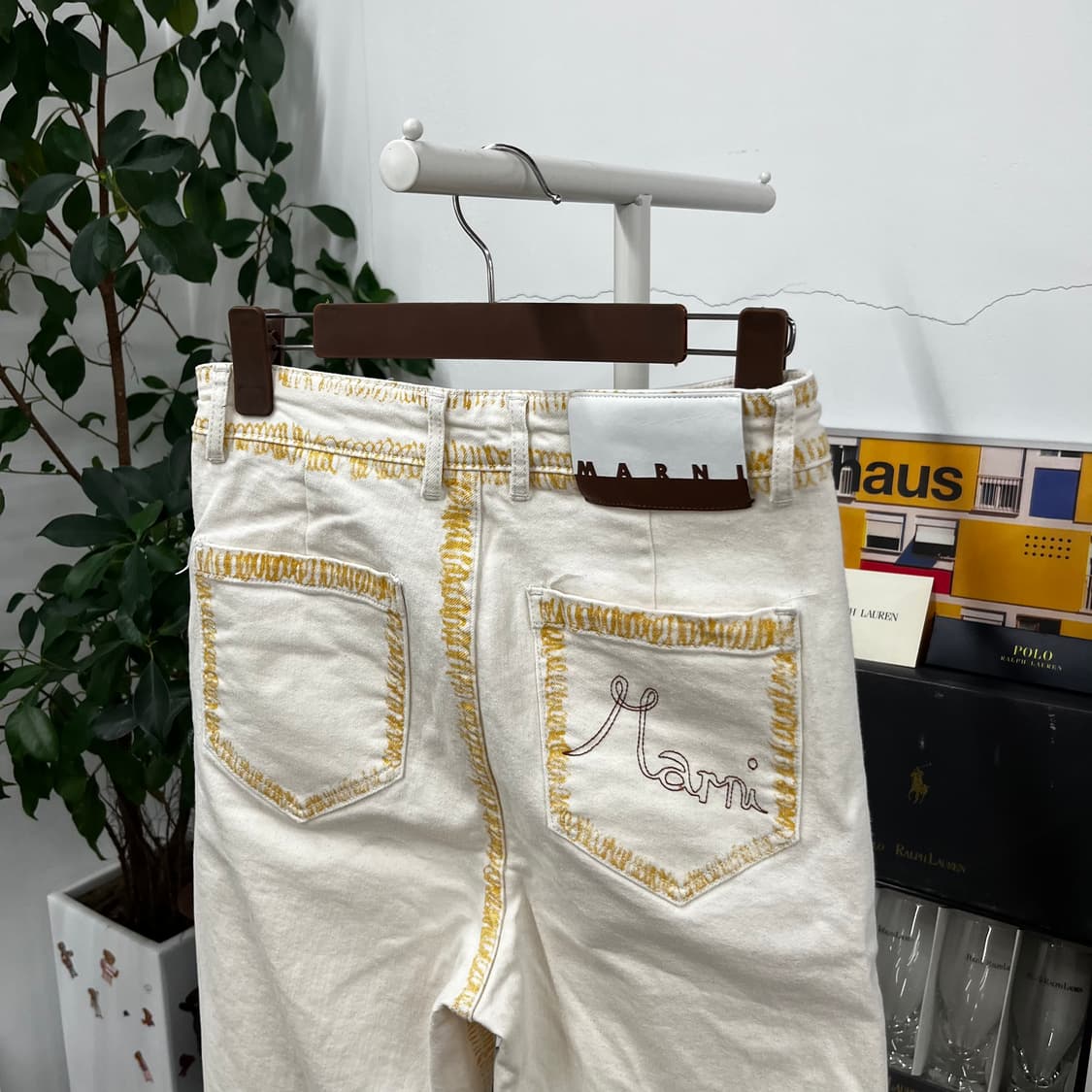 마르니 우먼 에크루 데님 팬츠 38 상품이미지5