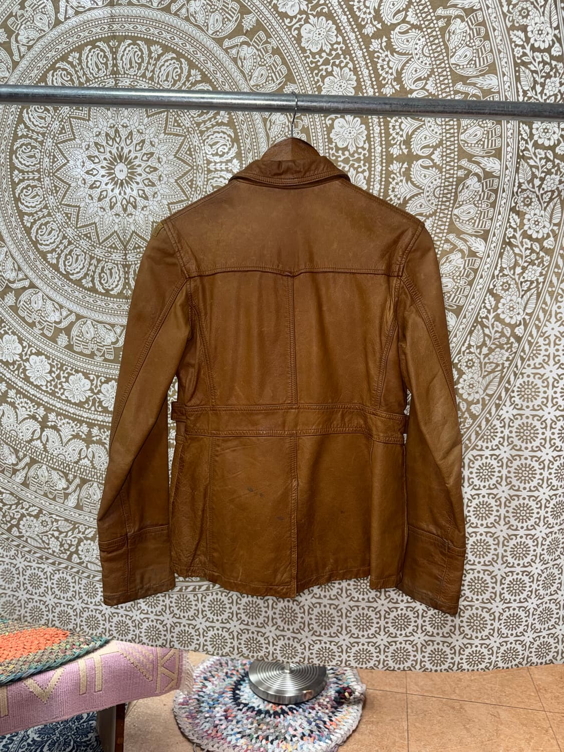 써스데이아일랜드 멀티포켓 양가죽 레더자켓  상품이미지8