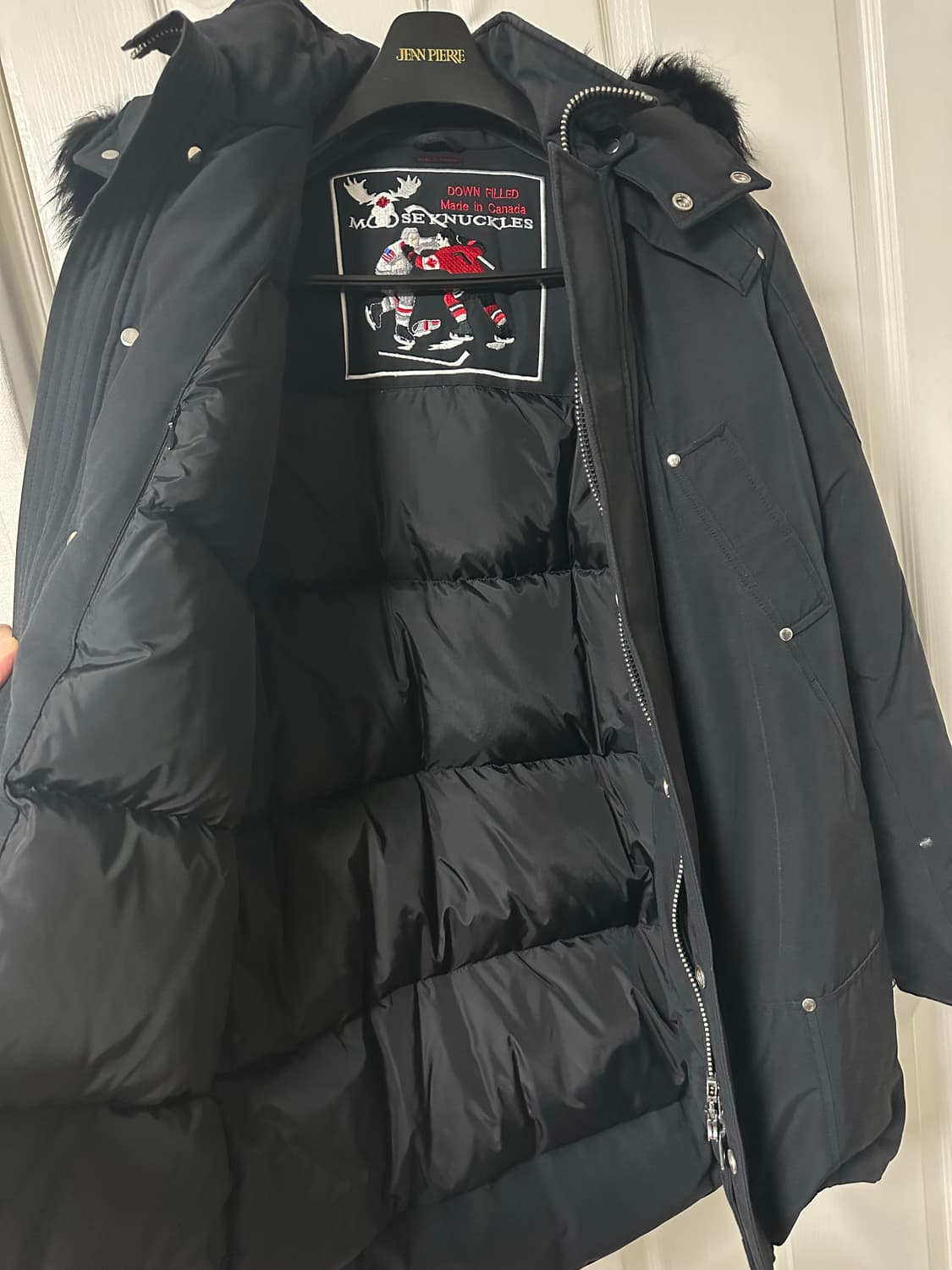 무스너클 스틸링 블랙 폭스퍼 구스다운 롱패딩 사이즈M(100-105) 상품이미지6