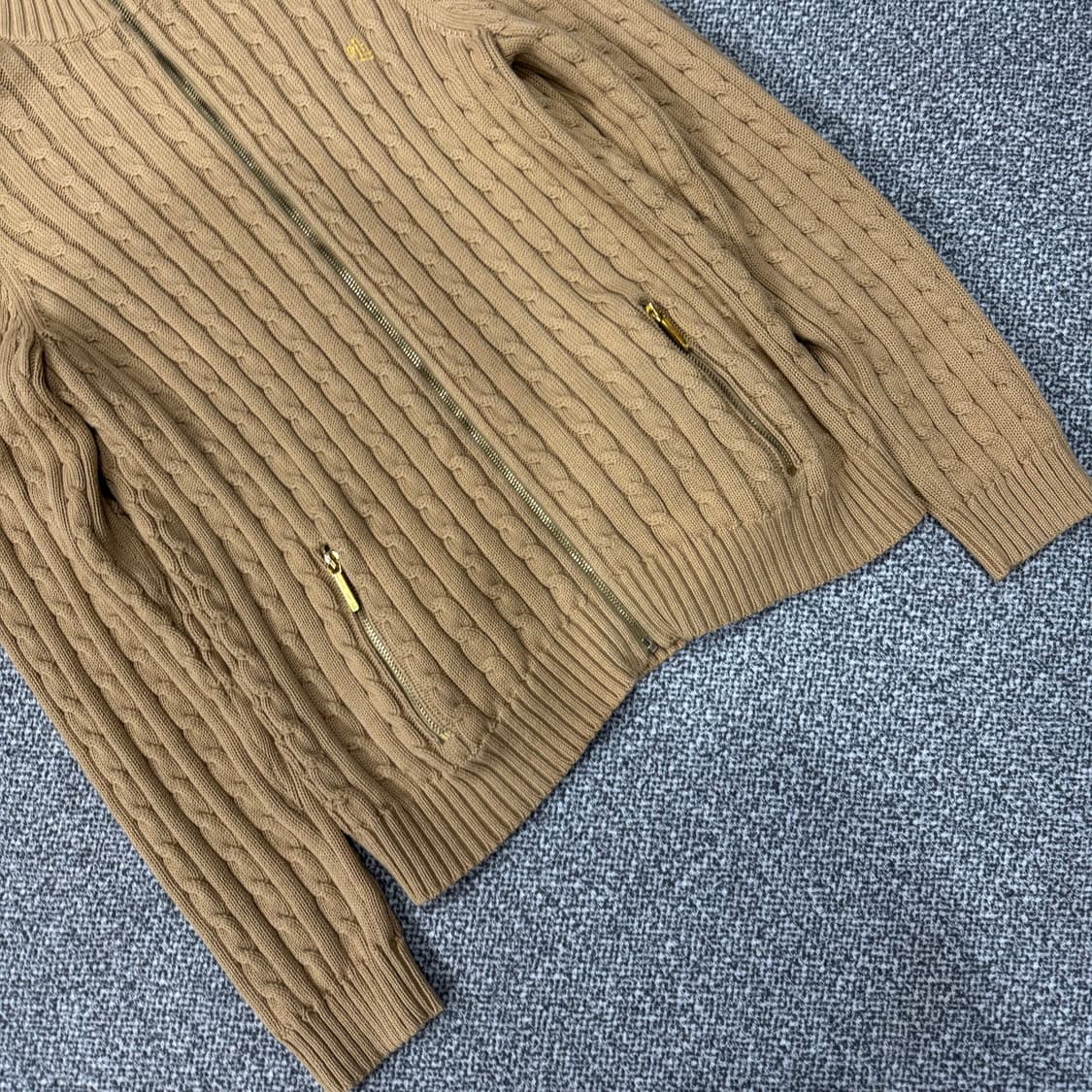 로렌 랄프로렌 케이블 니트 집업 상품이미지3