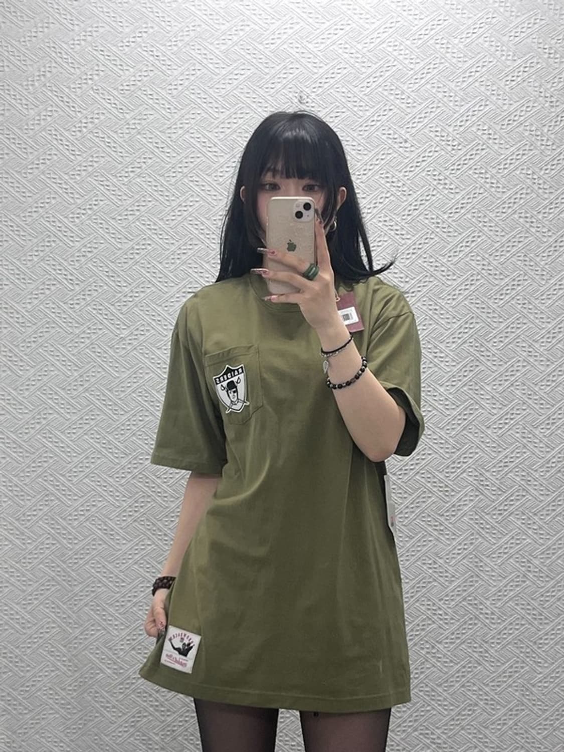 미첼엔네스 캐주얼 스트릿 말차카키 반팔티 M C11882 상품이미지2