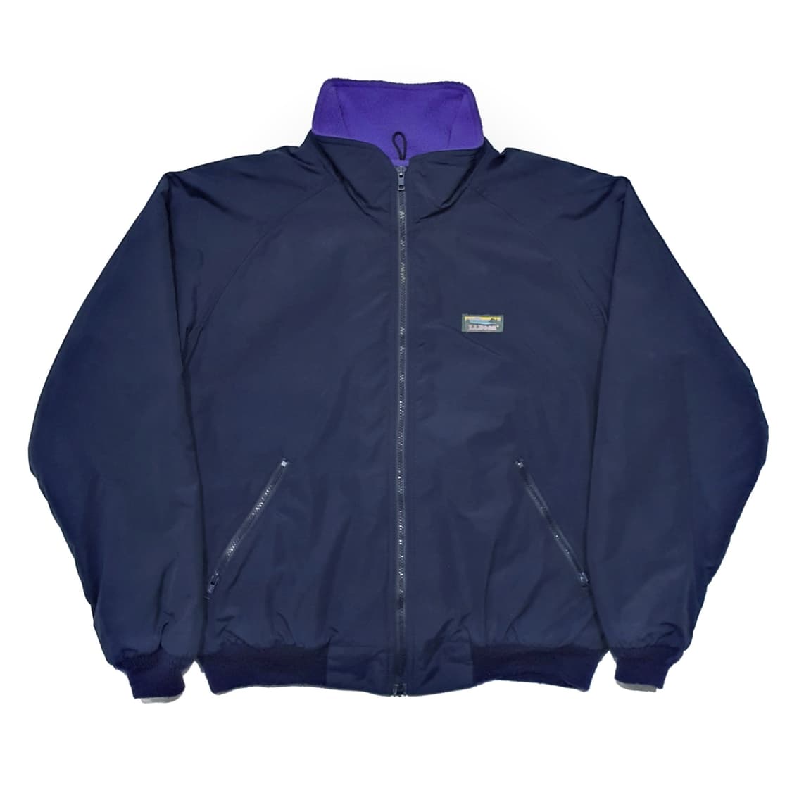 엘엘빈 웜업 자켓 90s 봄버 L (105~110) 네이비/퍼플 상품이미지1