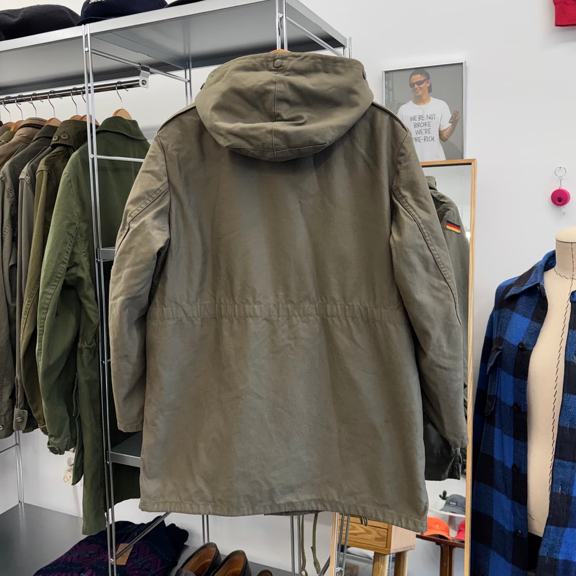 80s 빈티지 독일군 올리브 모즈 코트 (L)  상품이미지5