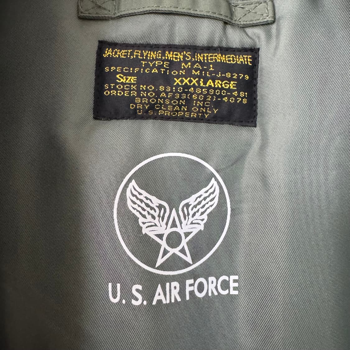 브론슨 MA-1 중국판 XXXL 사이즈 상품이미지4