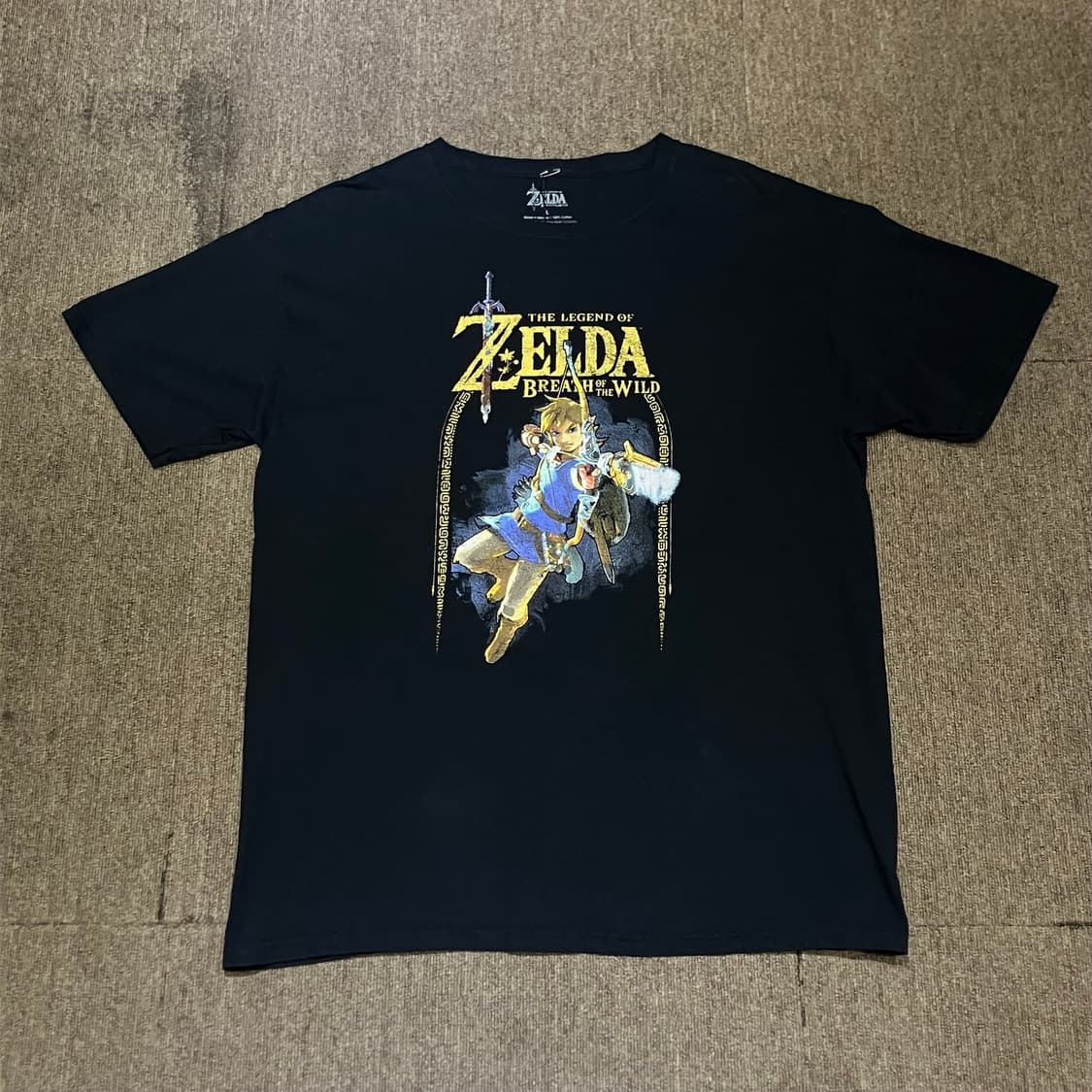 (L) Zelda 젤다의 전설 야생의 숨결 야숨 프린팅 반팔티 상품이미지6