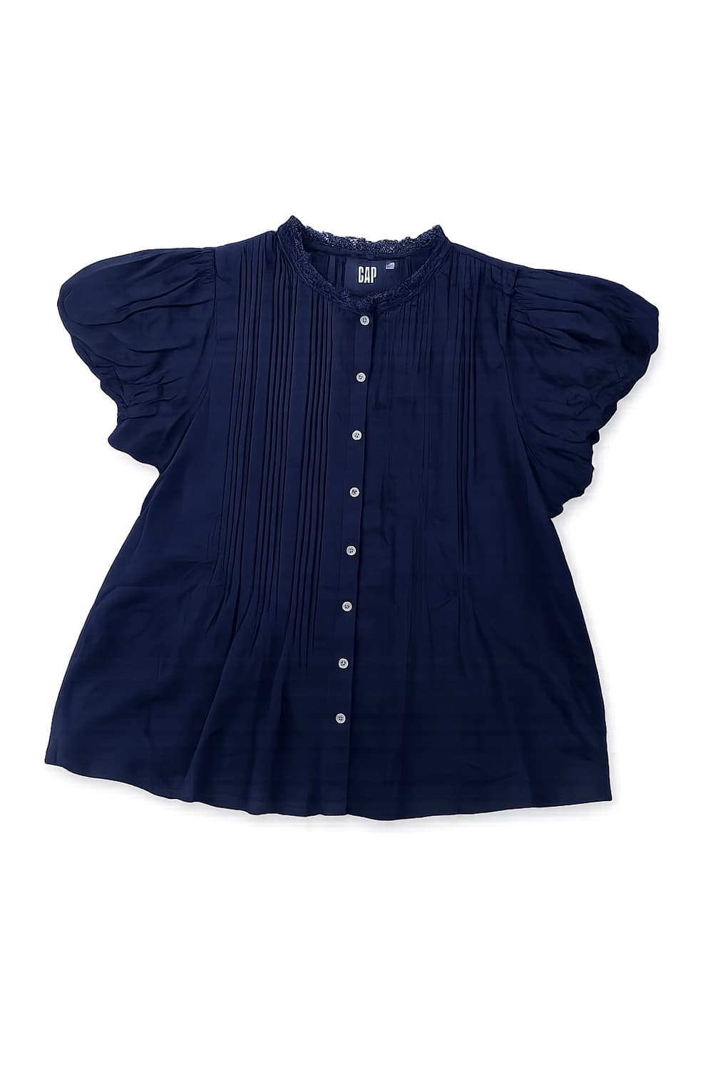 GAP 네이비 레이스넥 블라우스 / 퍼프 반팔 상품이미지1