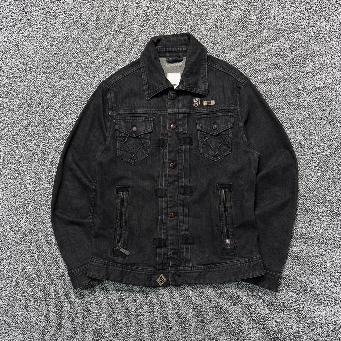 Name : 디젤 스펠아웃 후면로고 멀티포켓 데님 자켓 :)  상품이미지1