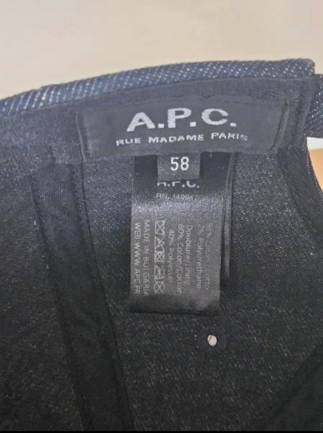 A.P.C. Charlie Baseball Cap Indigo 상품이미지7